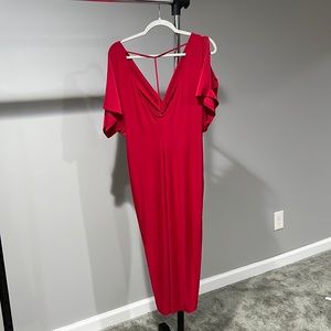 Venus red perk a boo shoulder dress size M